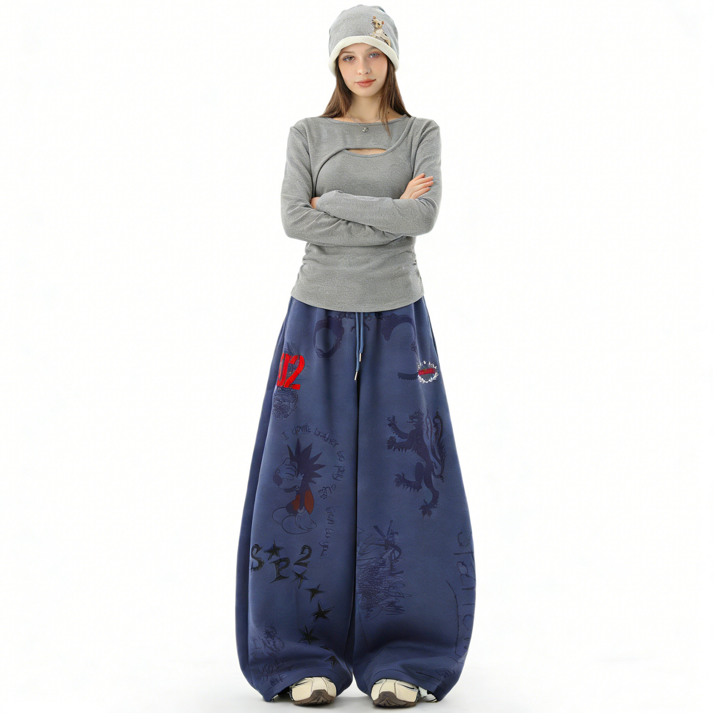 REINAREA Women’s Layering Top - Fall Winter Long Sleeve T-Shirt, Oversized Plus Size Top【108】