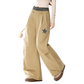 REINAREA New Spring Summer Curved Casual Trousers Women's Double Waistband Paratrooper Pants