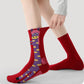 REINAREA New Year, Spring Festival, Christmas & Birthday Red Festive Mid-Calf Socks【063】