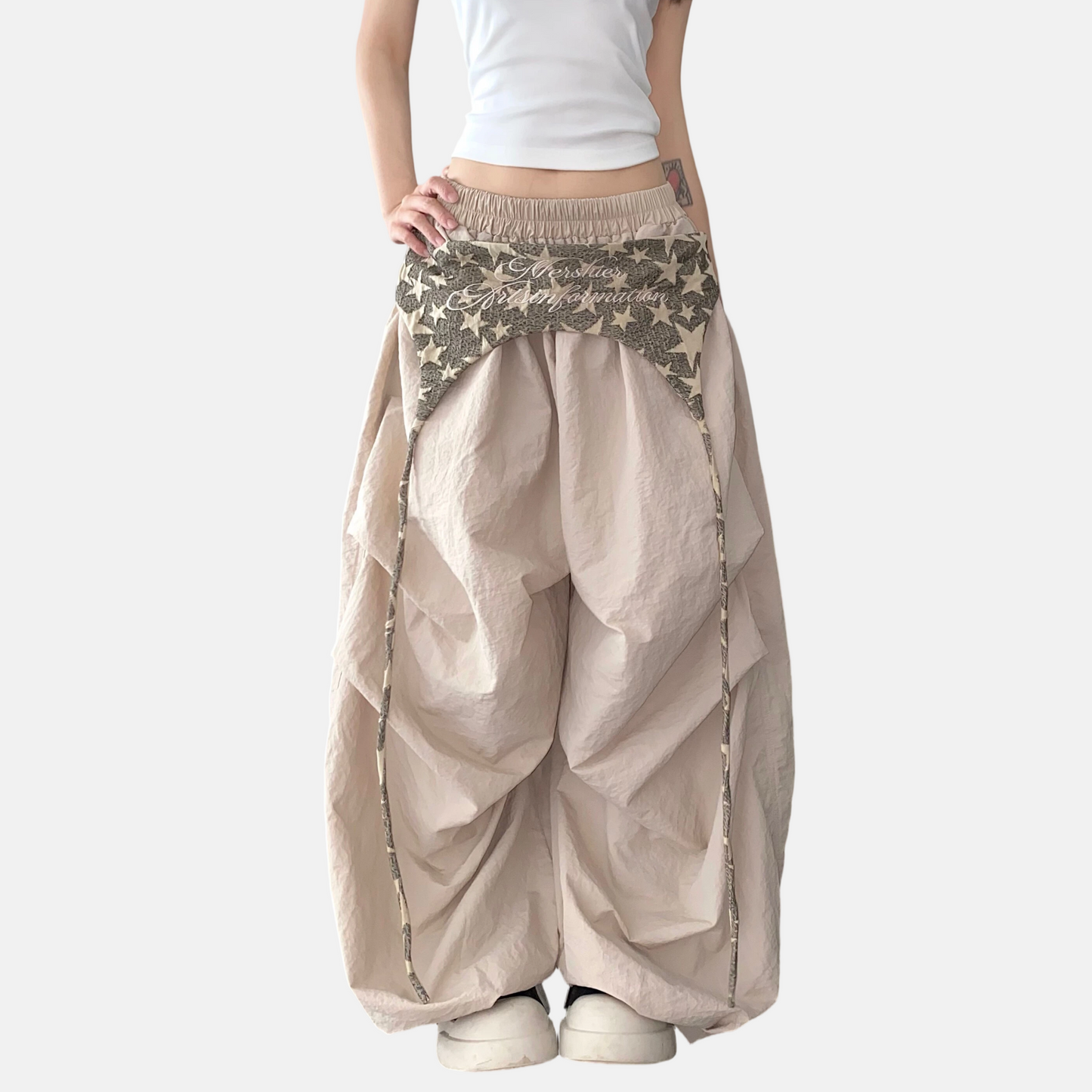 REINAREA New Spring Summer Women's Y2K Paratrooper Pants  Street Dance Wide-Leg Trousers