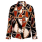 Chain Pattern Court Style Printed Shirt