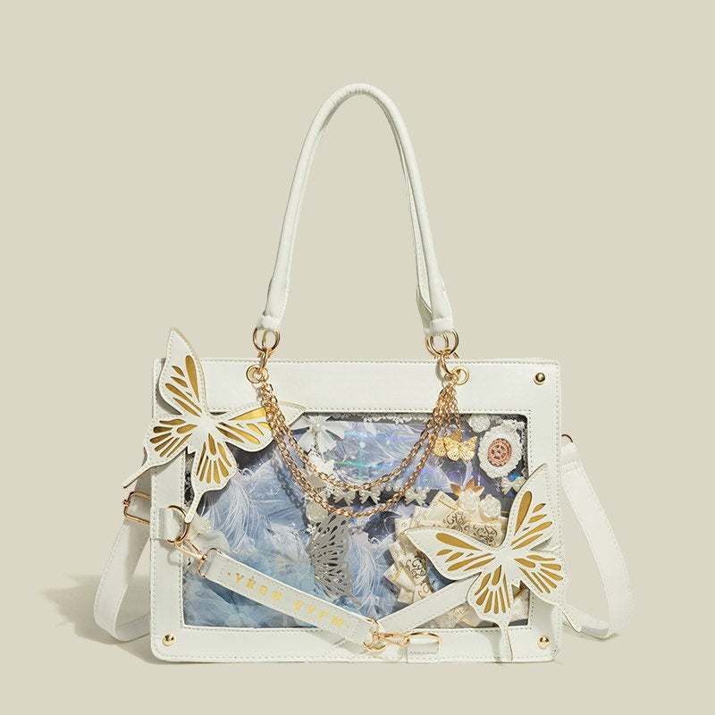 REINAREA Labyrinth Butterfly Large-Capacity Ita Bag  Anime Girls' Versatile Tote Bag for Daily【087】