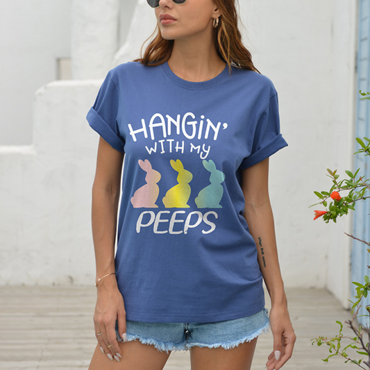 Happy Easter Hangin' With My Peeps Funny Shirt