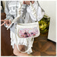 Sweet Ita Bag for Women | Tie-Dye Gradient | 2025 New Arrivals | Pleated Shoulder Bag | Trendy Y2K Style | PU Crossbody Purse