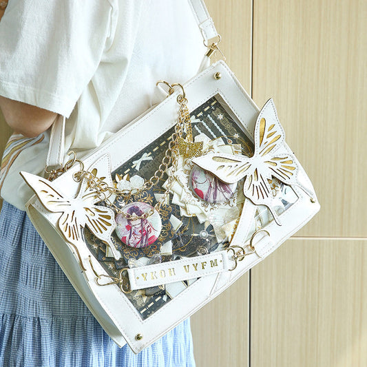 REINAREA Labyrinth Butterfly Large-Capacity Ita Bag  Anime Girls' Versatile Tote Bag for Daily【087】