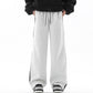 REINAREA Men’s Striped Straight-Leg Sweatpants - Loose Athletic Casual Pants(Black,Gray)