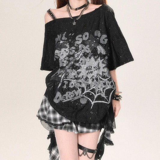 REINAREA New Spring Summer Women's Off Shoulder T-Shirt Short Sleeve Crop Top