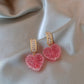 REINAREA Valentine's Day Heart Earrings: Sweet & Cute Studs for Women【104】