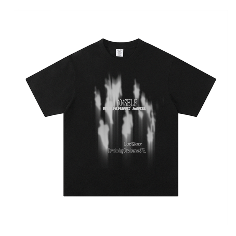 REINAREA Unisex American Retro Printed Heavyweight Cotton Short-Sleeve T-Shirt Couple’s Half-Sleeve Top