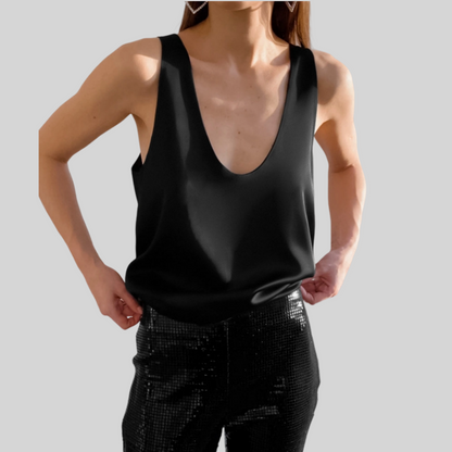 REINAREA New Spring Summer Women Loose Crew Neck Sleeveless Solid Color Vest