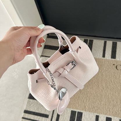 REINAREA Sweet Edgy Heart Basket Bag - Women's Handheld Crossbody Bag