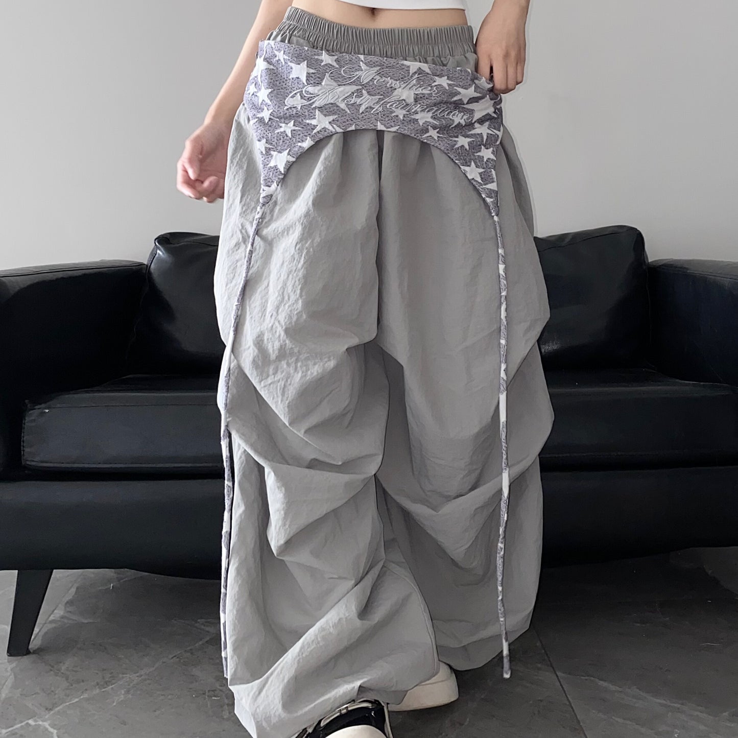 REINAREA New Spring Summer Women's American Y2K Paratrooper Pants  Street Dance Wide-Leg Trousers