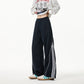 REINAREA Unisex Side-Striped Sweatpants - Loose Paneled Straight-Leg Wide-Leg Athletic Pants