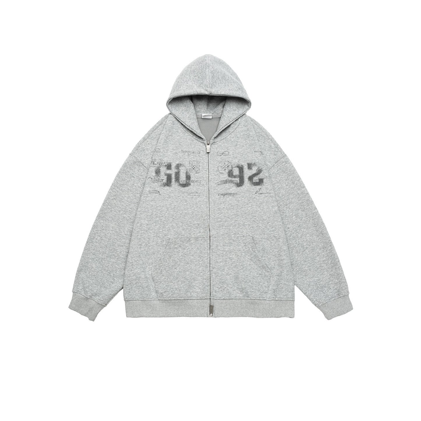 REINAREA New Spring Summer Couples' Double Zipper Printed Sweatshirt Jacket