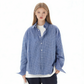REINAREA Unisex American Retro Blue Plaid Long-Sleeve Shirt - Casual Couple Style Shirt Jacket【070】