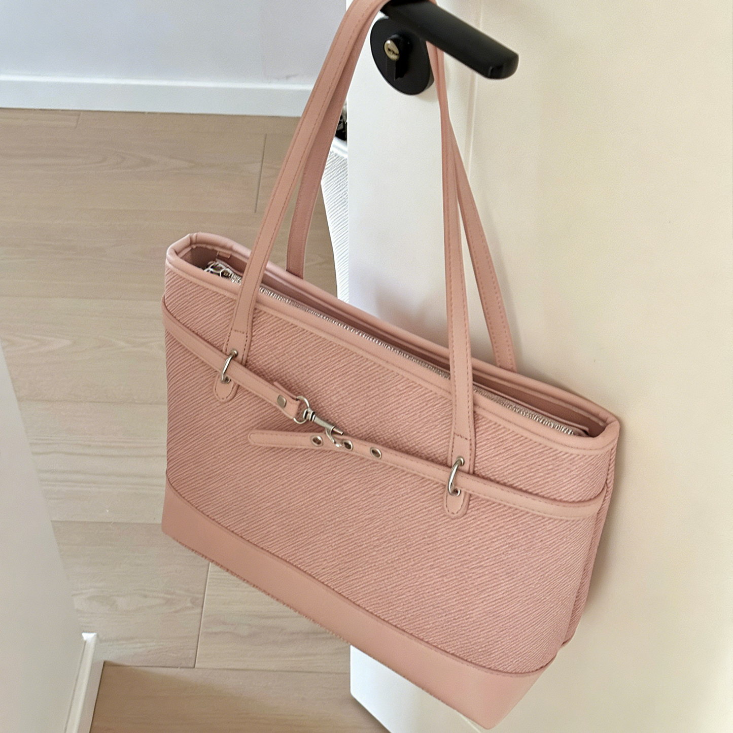 REINAREA Solid Color Large Capacity Tote Bag Commute Shoulder Bag