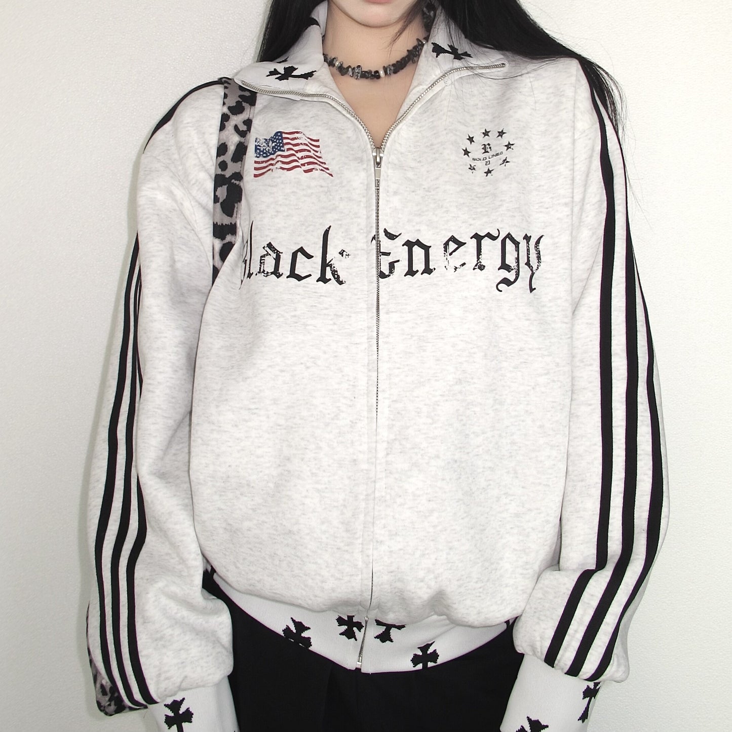 REINAREA New Spring Summer Women's 3-Stripe Collared Sweatshirt Outerwear American Athletic Jacket