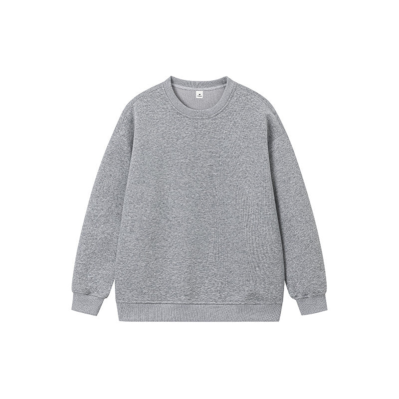 REINAREA New Spring & Summer Women's American Style Gray Crew Neck Hoodies, Pullover Top