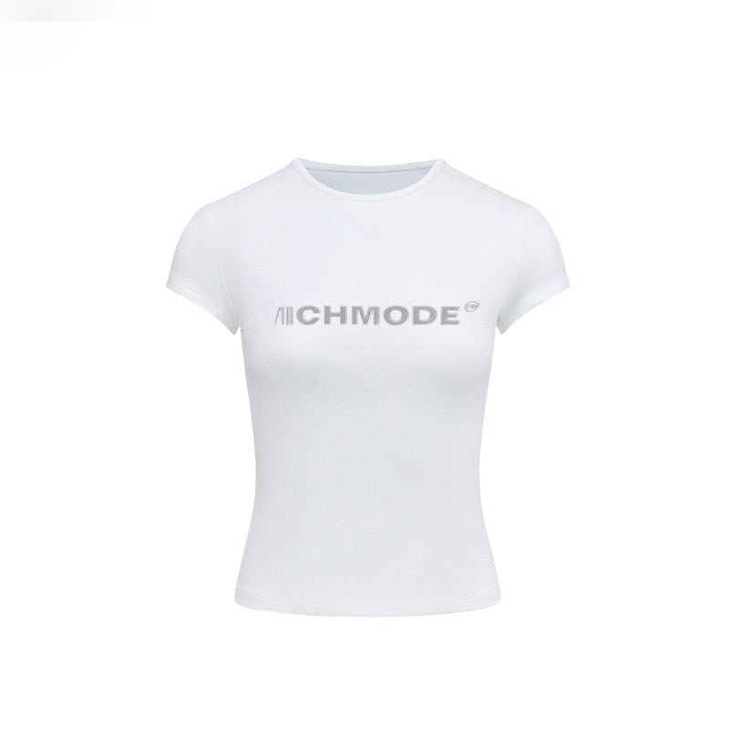 REINAREA New Spring & Summer Slim Fit Shoulder Short Sleeve T-shirt, Women's Crop Top