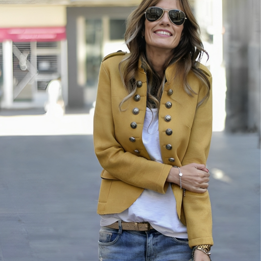 Casual Long Sleeve Button Jacket