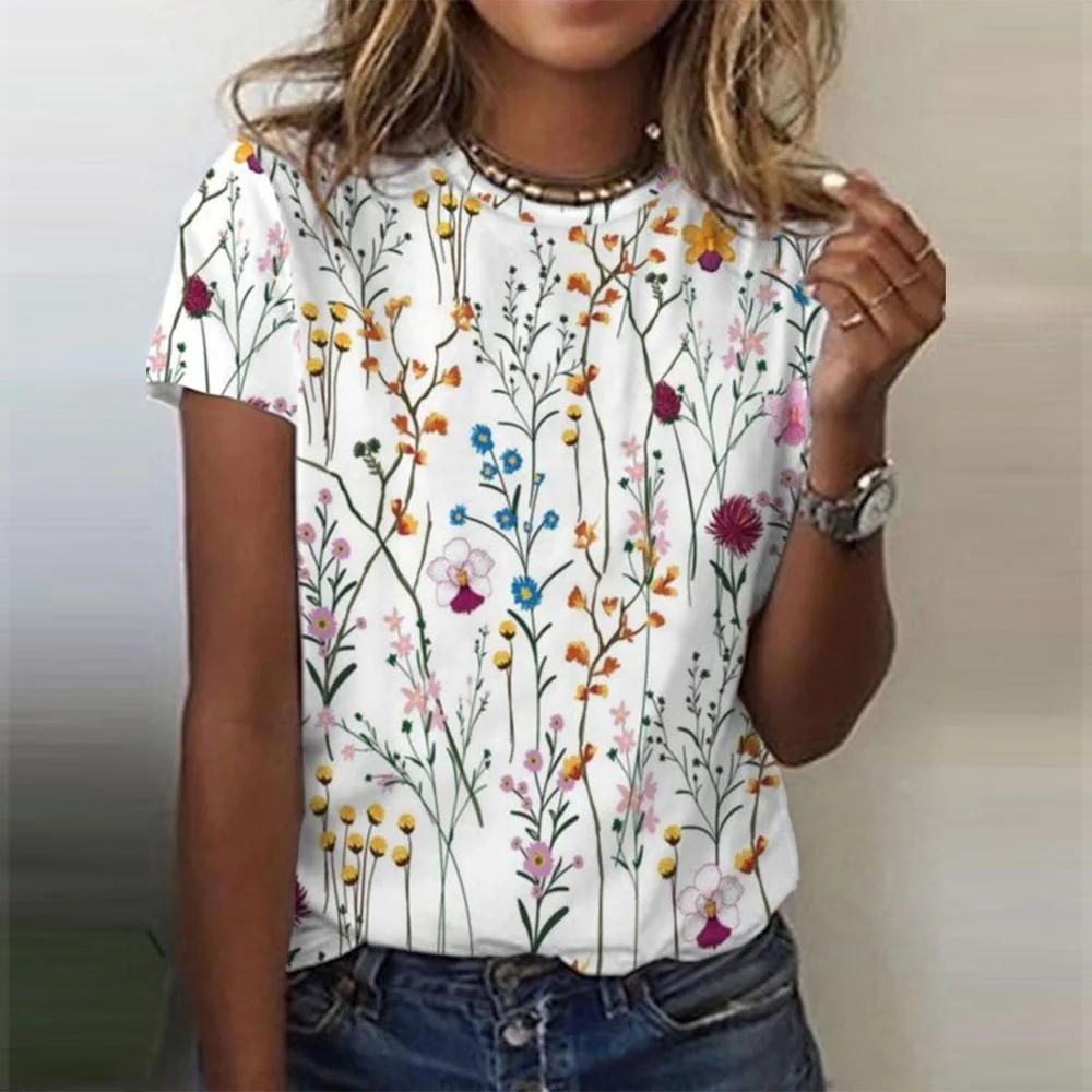 Arizona Garden White Short Sleeve Top