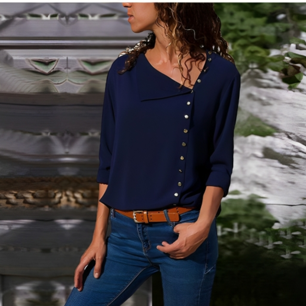 Casual Solid Long Sleeve Blouse