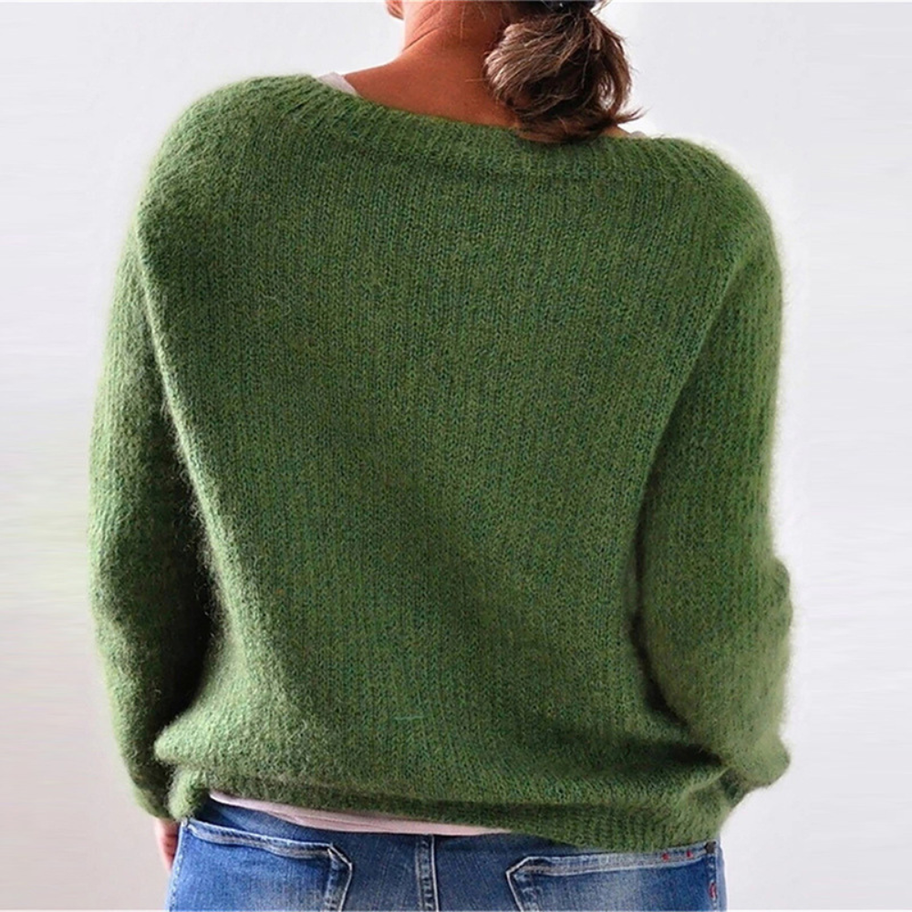 Round Neck Short Fashion Plain Sweater