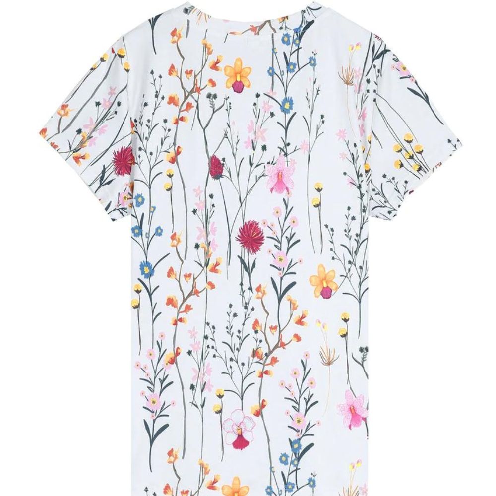 Arizona Garden White Short Sleeve Top