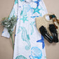 Starfish Seashell Blue White Blouse Dress