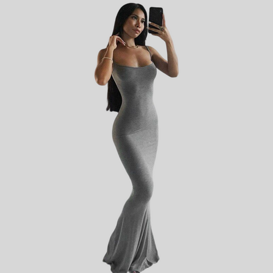 REINAREA New Spring Summer Slip Dress Women Hip Wrap Maxi Long Dress