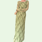 REINAREA New Spring Summer Women Retro Argyle Print Long Slim Fit Dress