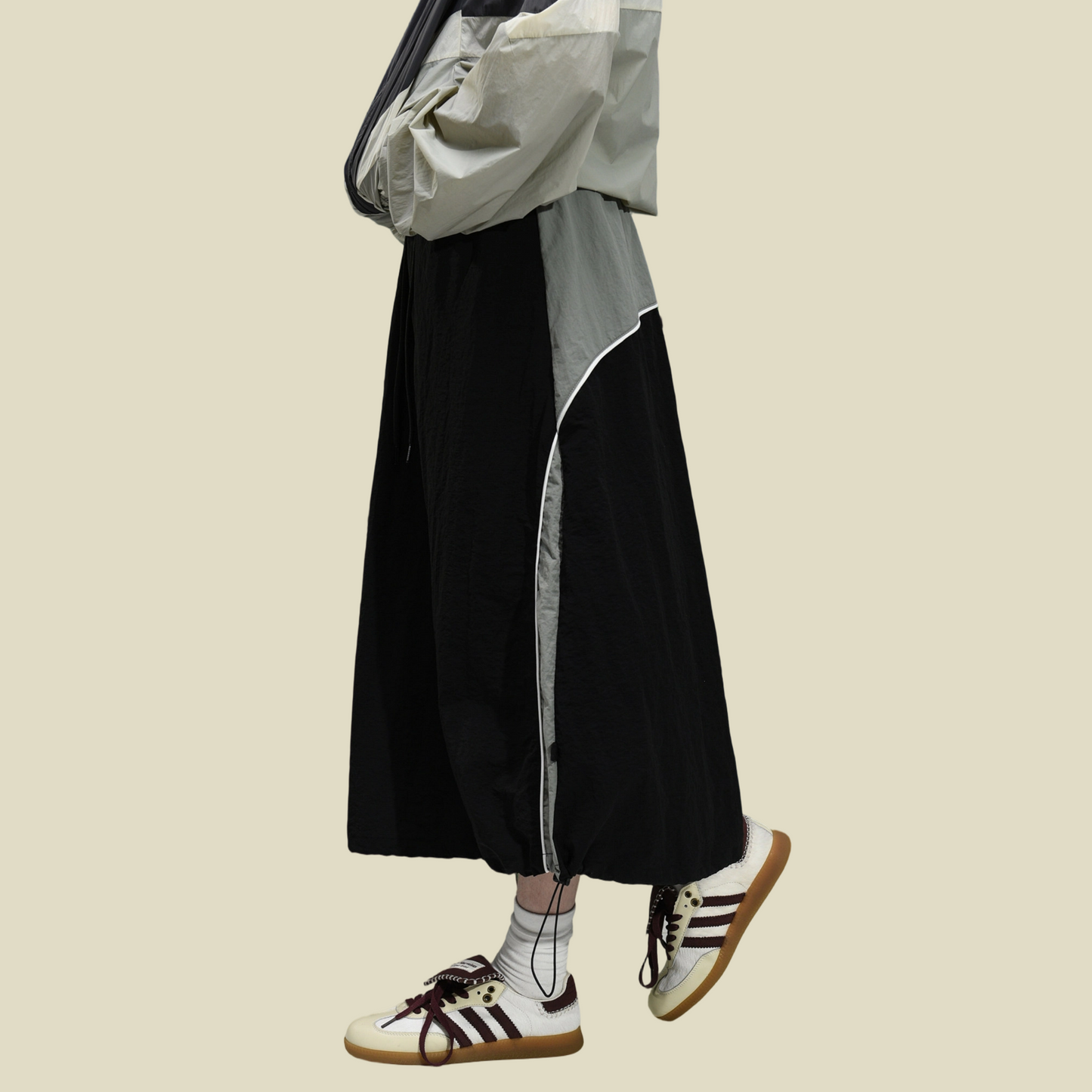 REINAREA New Spring Summer Women's Cargo Skirt  Loose A-line Midi Skirt