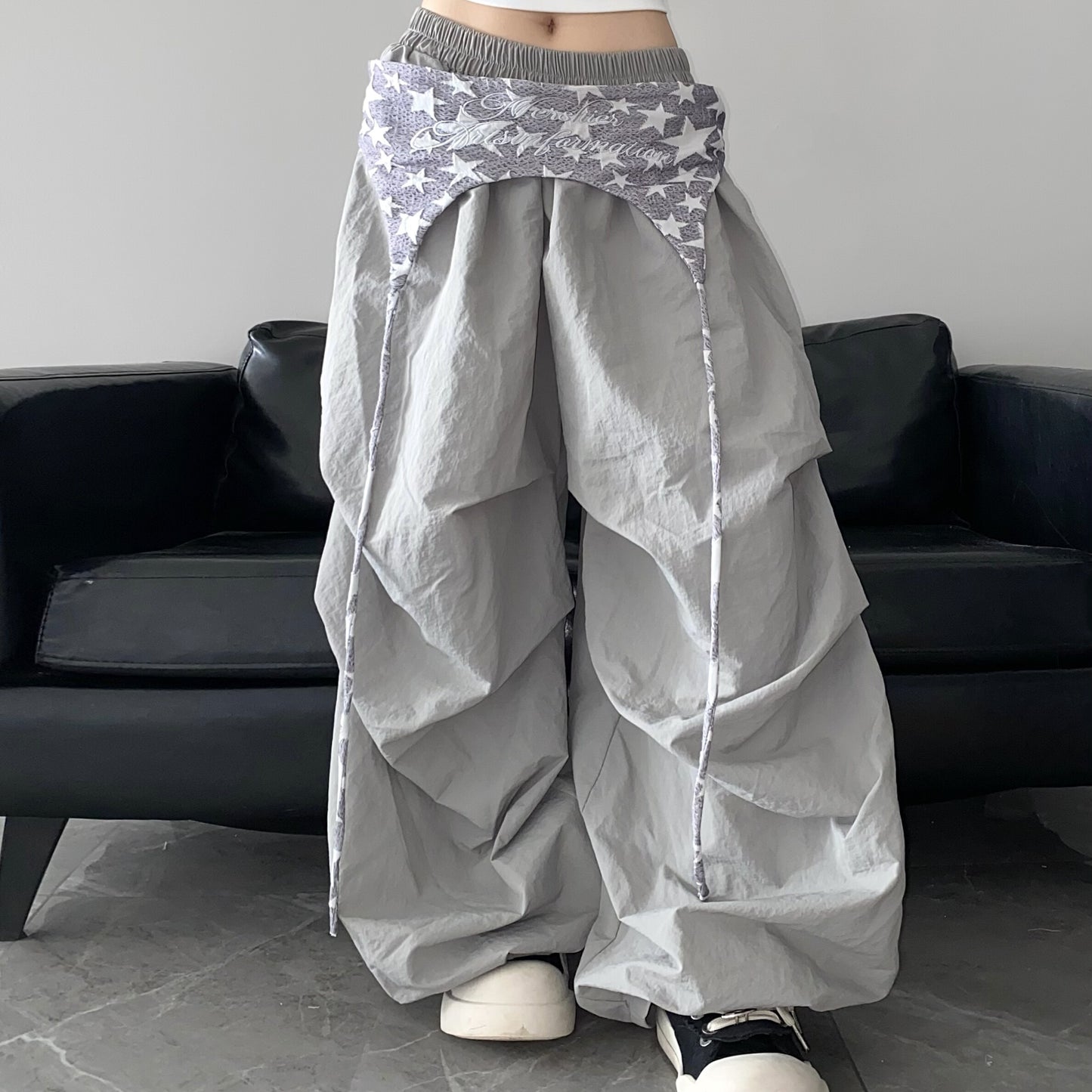 REINAREA New Spring Summer Women's American Y2K Paratrooper Pants  Street Dance Wide-Leg Trousers