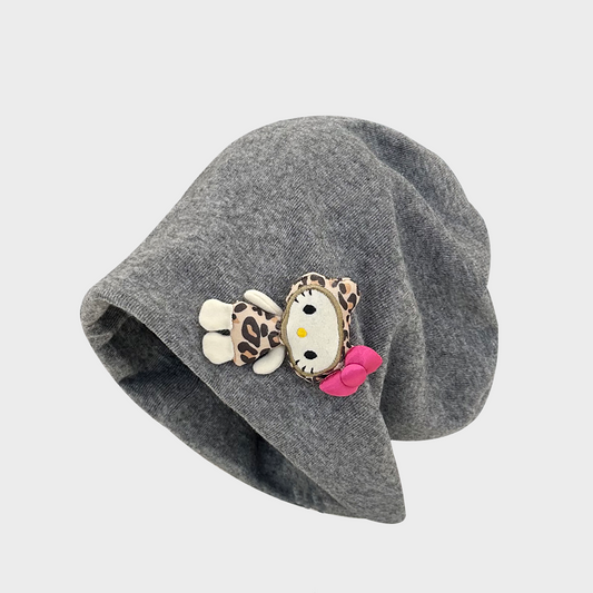 REINAREA Women’s Cute Kitty Cat Balaclava Beanie - Versatile Face-Slimming Slouchy Hat