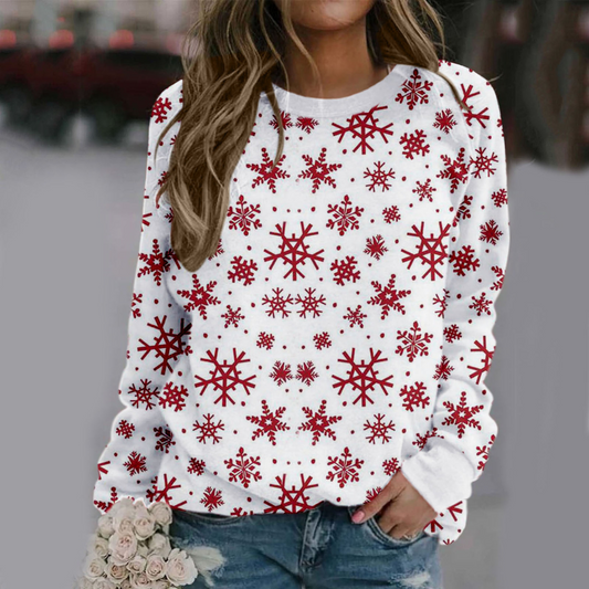 Deer Pattern Print Christmas Jumper