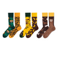 REINAREA Unisex AB Asymmetrical Mismatched Socks - Personalized Cartoon Design Mid-Calf Socks【065】
