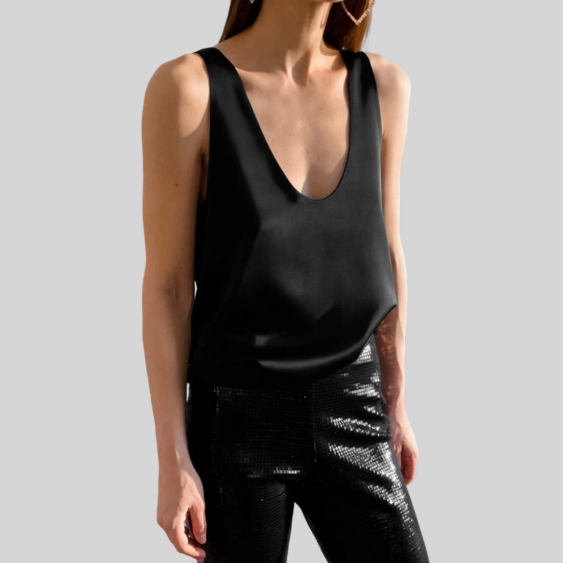 REINAREA New Spring Summer Women's Loose Crew Neck Sleeveless Solid Color Vest