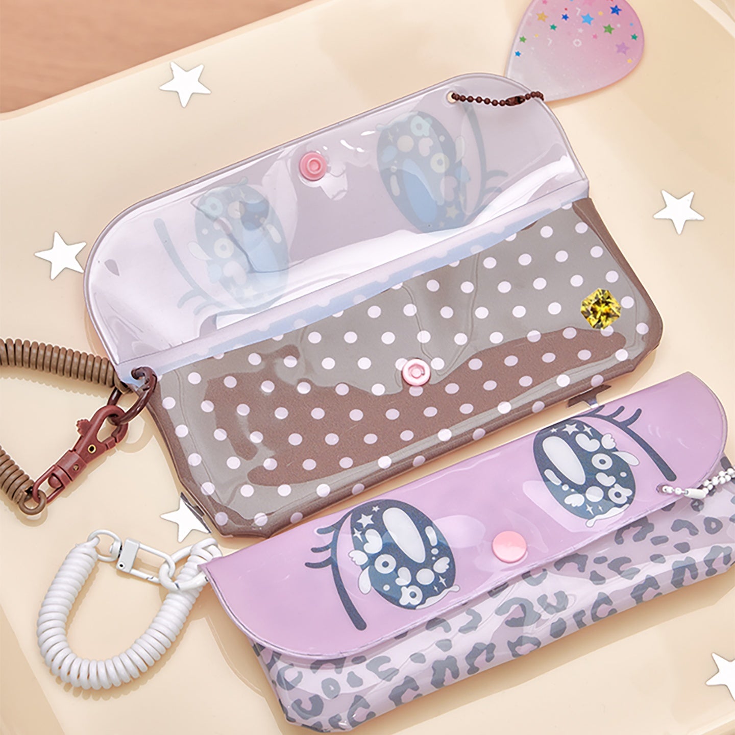 REINAREA Women’s Spice Girl Style Eyewear Case, Anime Pencil Bag & Compact Sunglasses Pouch【068】