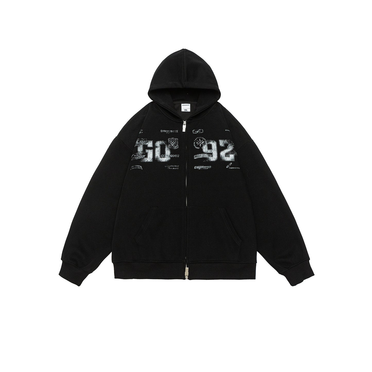 REINAREA New Spring Summer Couples' Double Zipper Printed Sweatshirt Jacket