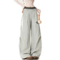 REINAREA New Spring Summer Curved Casual Trousers Women's Double Waistband Paratrooper Pants
