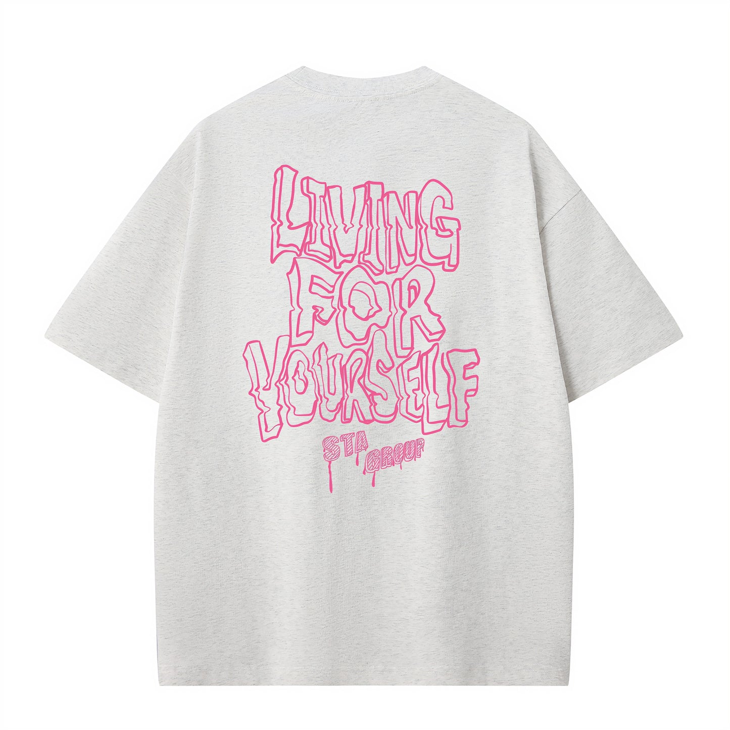 REINAREA Unisex Couples’ Vintage Heavyweight T-Shirt Loose Short-Sleeve Top