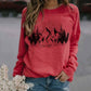 Crew Neck Printed Long Sleeve Sweatshirt