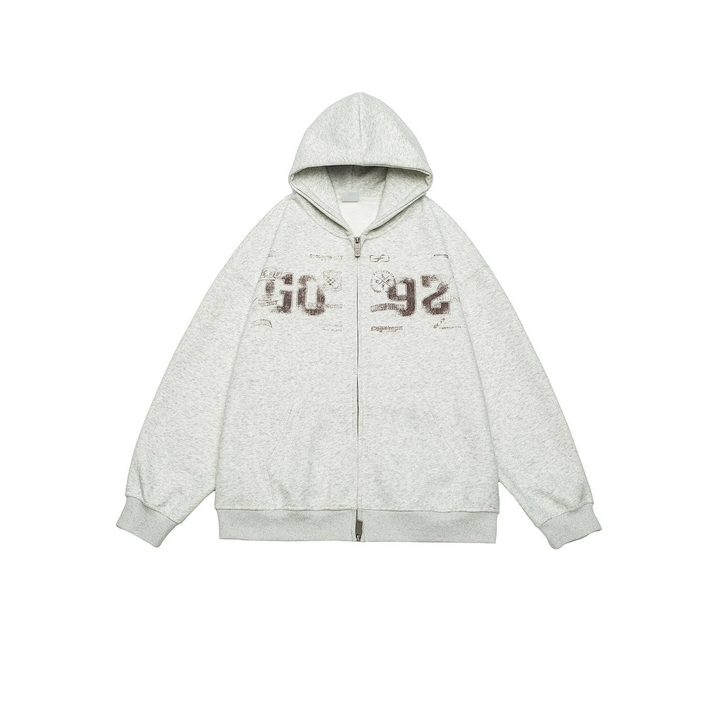 REINAREA New Spring Summer Couples' Double Zipper Printed Sweatshirt Jacket