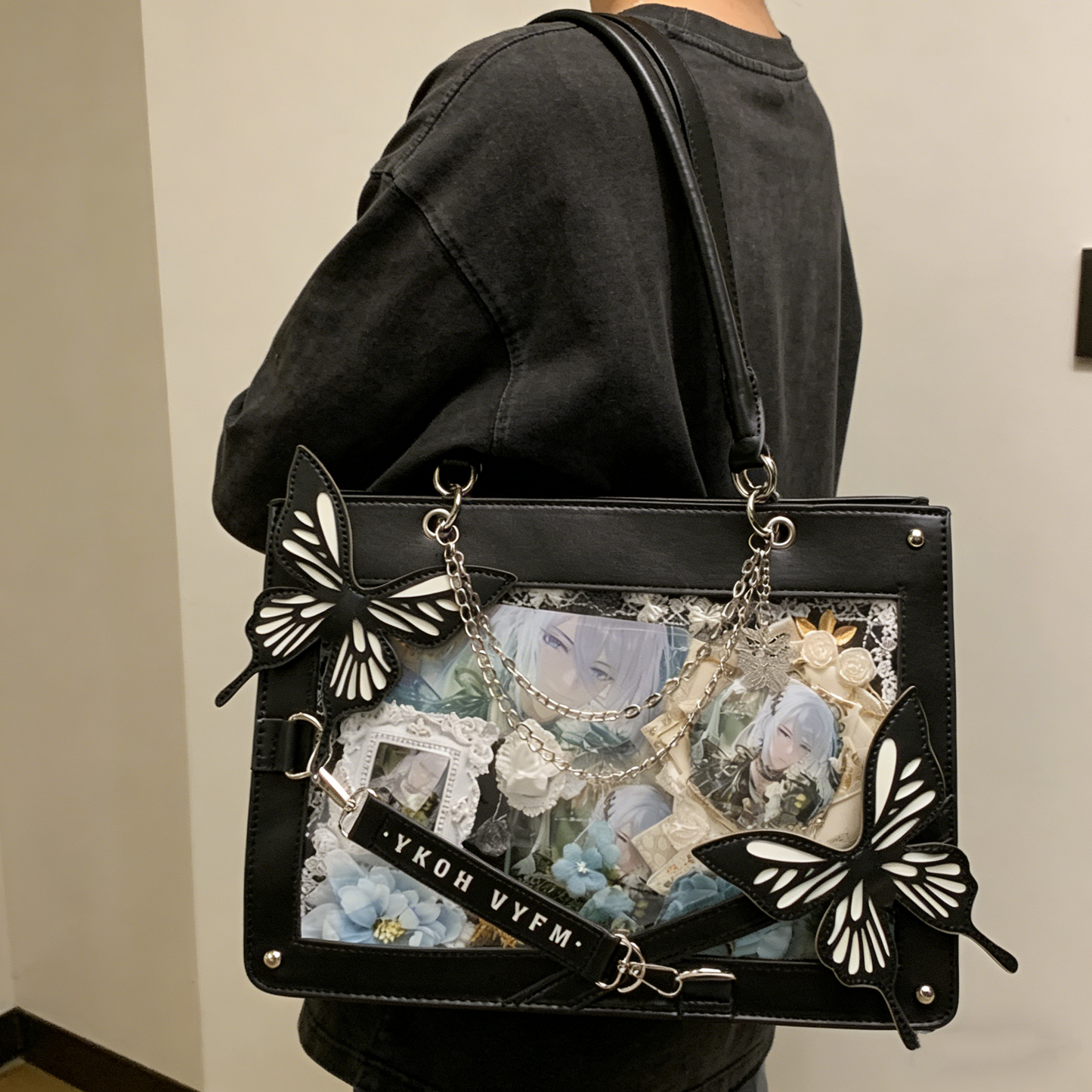 REINAREA Labyrinth Butterfly Large-Capacity Ita Bag  Anime Girls' Versatile Tote Bag for Daily【087】