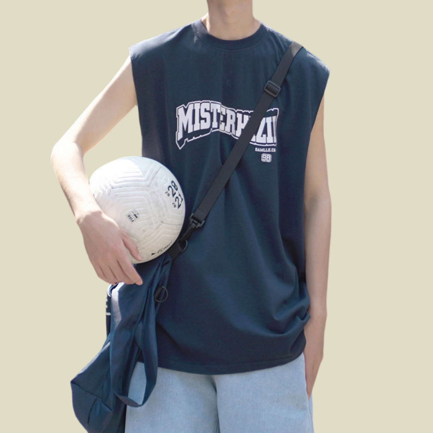 REINAREA New Spring Summer Beach Tank Top Vest Men's Cotton Sleeveless T-shirt