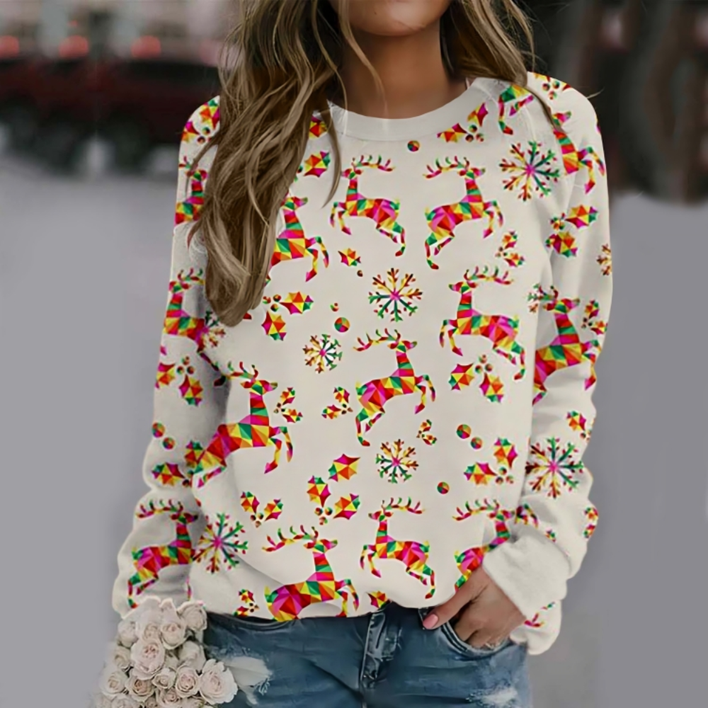 Christmas Long Sleeve Print Shirt