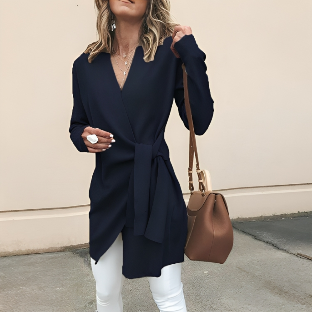 Classic Plain Long Sleeve Outwear Coat