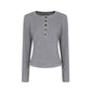 REINAREA Women’s Half-Zip Long Sleeve T-Shirt - Fall Winter Essential Layering Top【110】