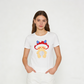 REINAREA Cartoon Mushroom Print Short-Sleeve T-Shirt - Women’s Summer American-Style Regular Fit Cropped Top