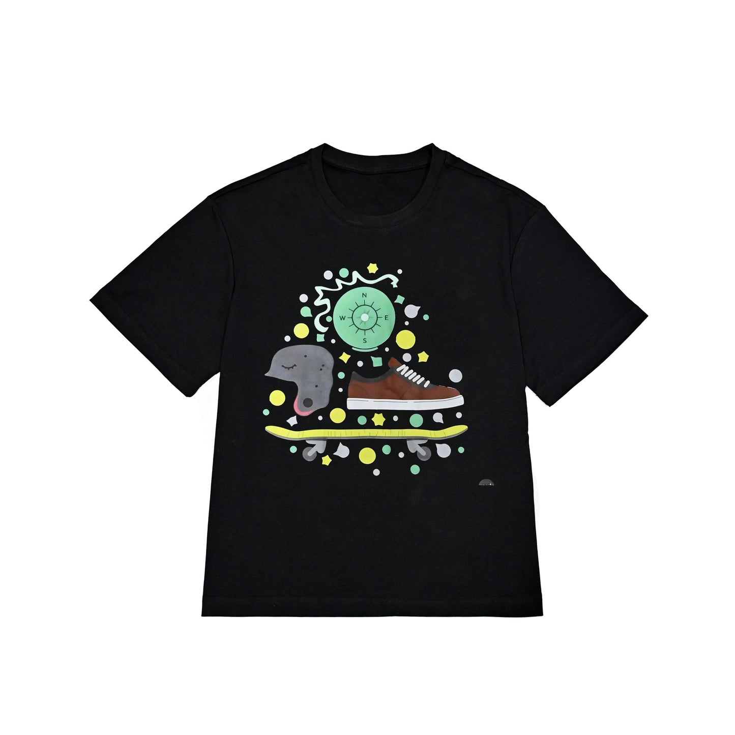 REINAREA Couples’ Fun Graffiti Print T-Shirt - Unisex Loose Cotton Summer Short-Sleeve Top